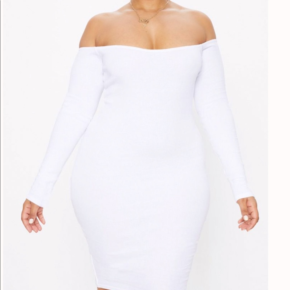 PRETTYLITTLETHING off the shoulder dress